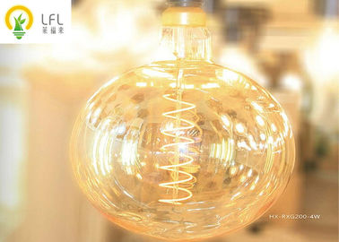 Lampadine operate con il filamento a spirale d'annata, lampadine decorative di vetro dorate