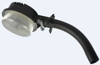 Illuminazione esterna LED in alluminio esteso installato con sensore a microonde e fotocella